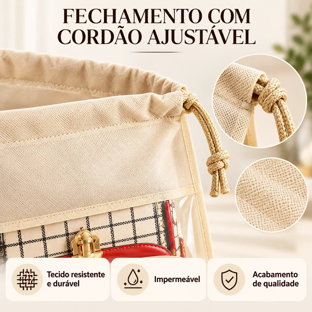 Kit Sacos Protetores com Visor Transparente