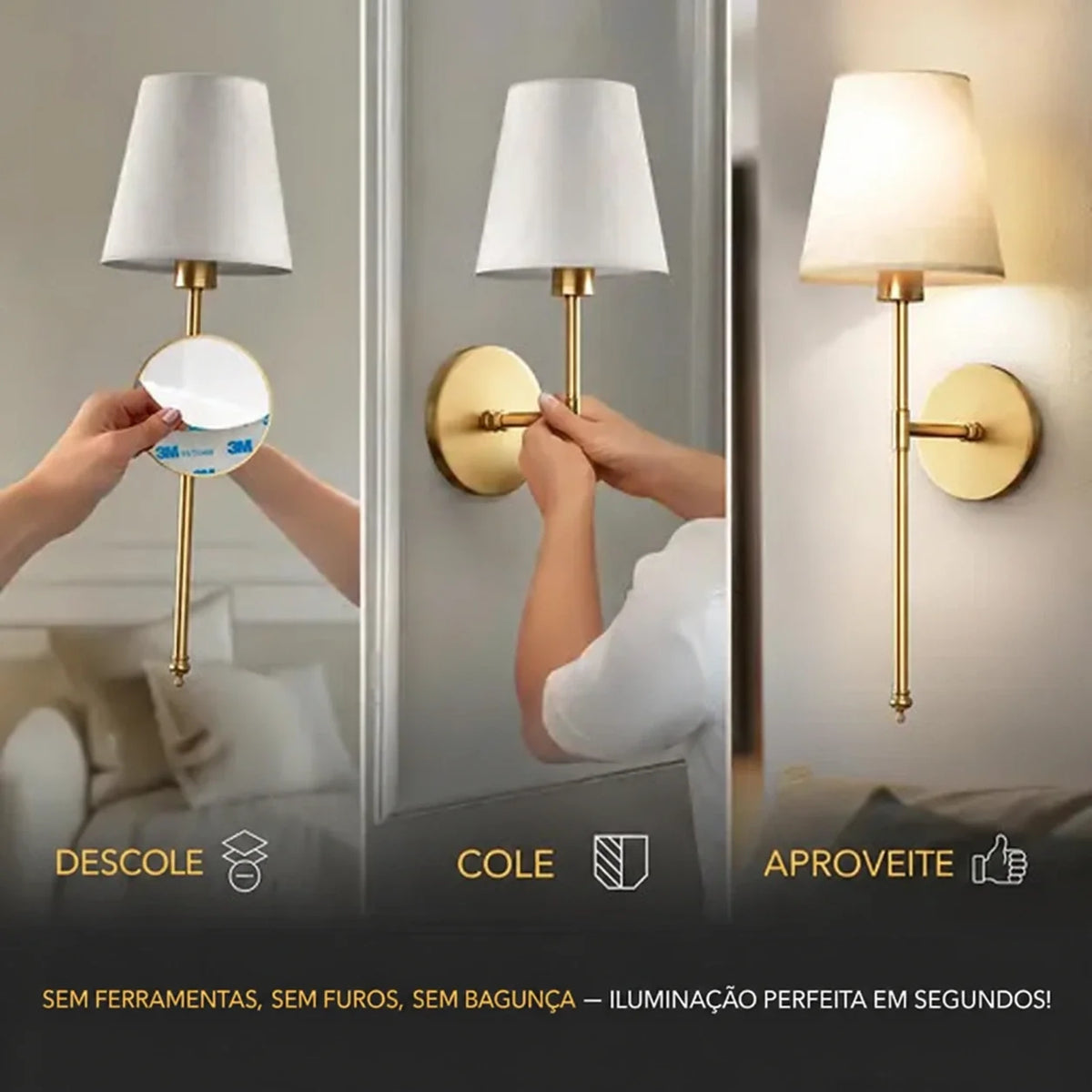 Conjunto de Arandelas de Parede Modernas