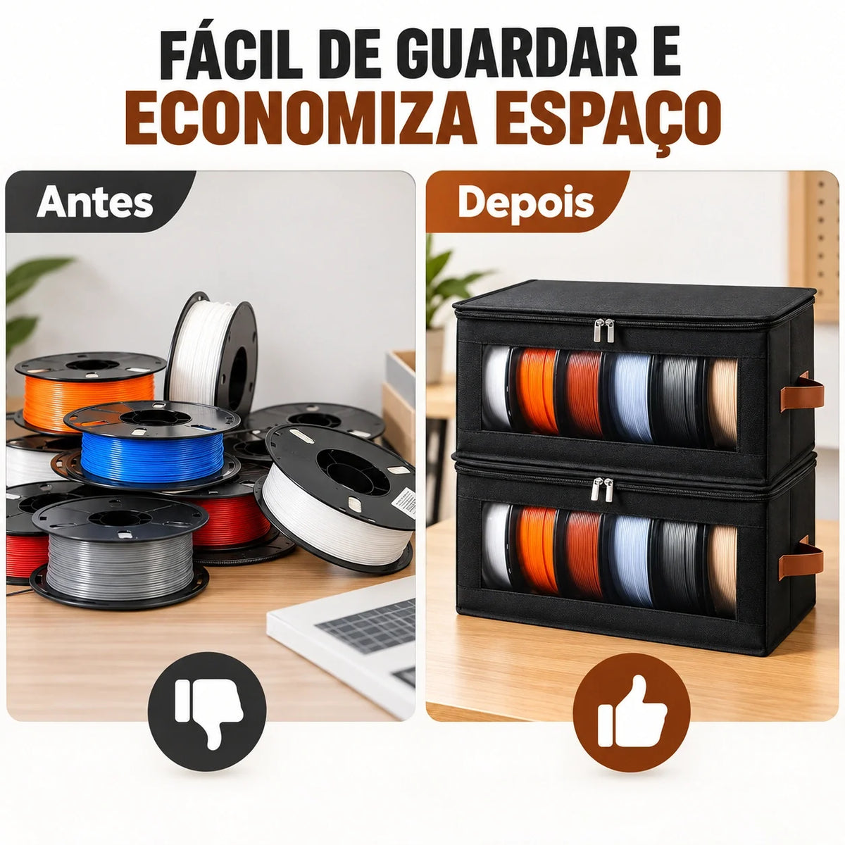 Bolsa Organizadora para Filamentos de Impressora 3D