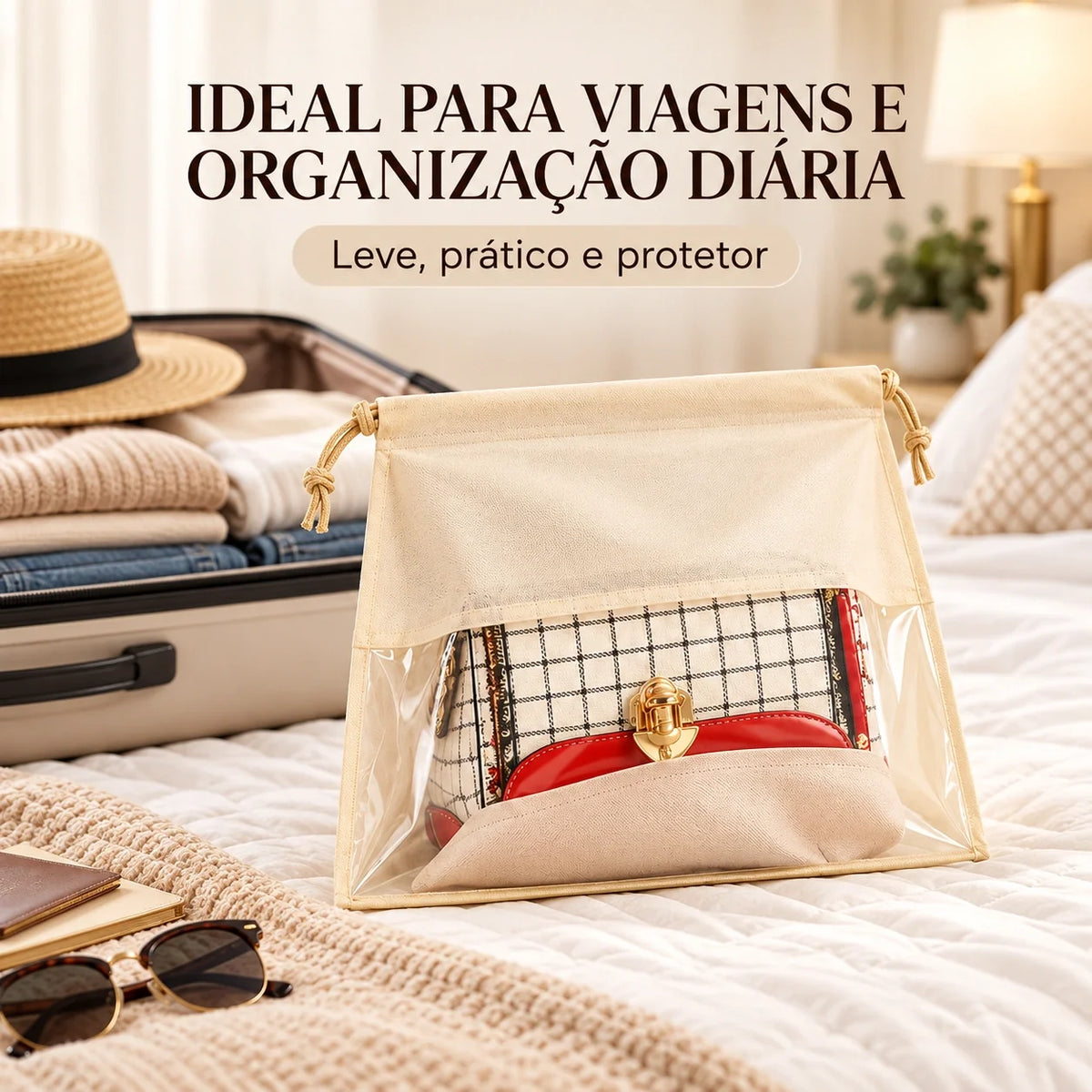 Kit Sacos Protetores com Visor Transparente