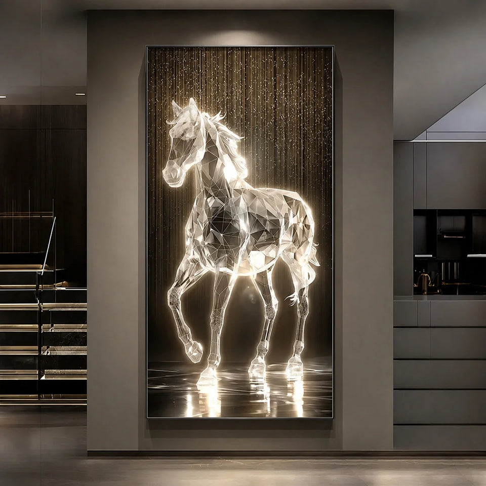 Quadro Iluminado Cavalo com LED