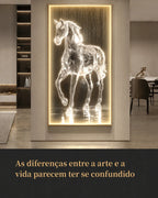 Quadro Iluminado Cavalo com LED