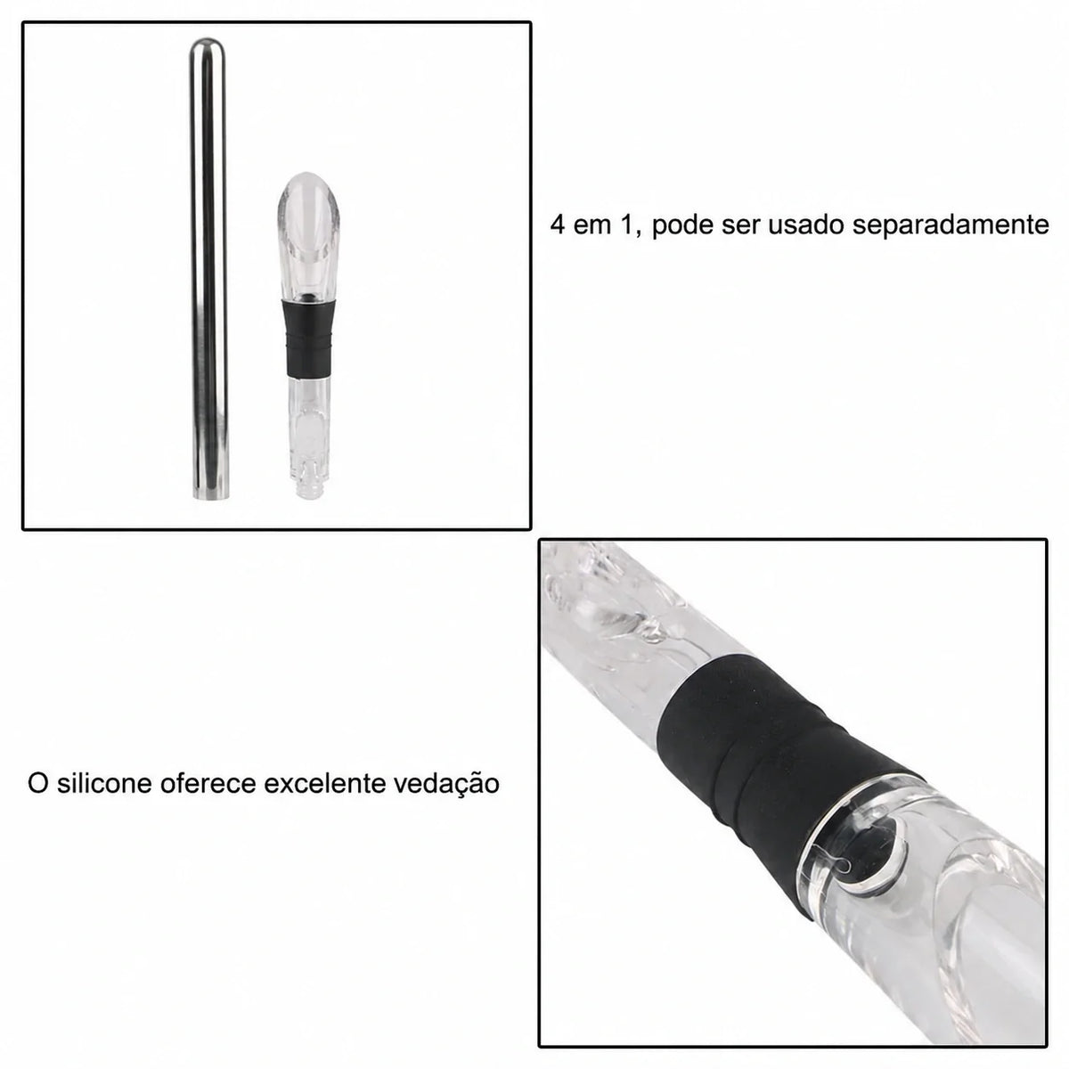 Bastão Refrigerador de Vinho em Aço Inox