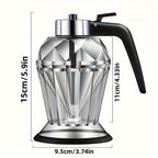 Dispenser de Mel de Vidro 200ml com Padrão Diamante
