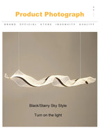Lustre LED Ondulado Moderno