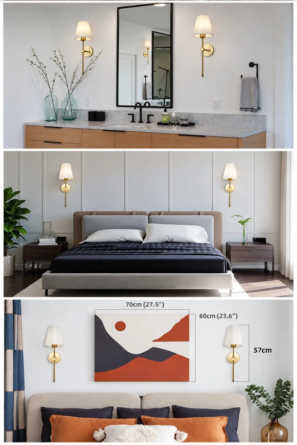 Conjunto de Arandelas de Parede Modernas
