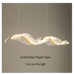 Lustre LED Ondulado Moderno