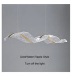 Lustre LED Ondulado Moderno
