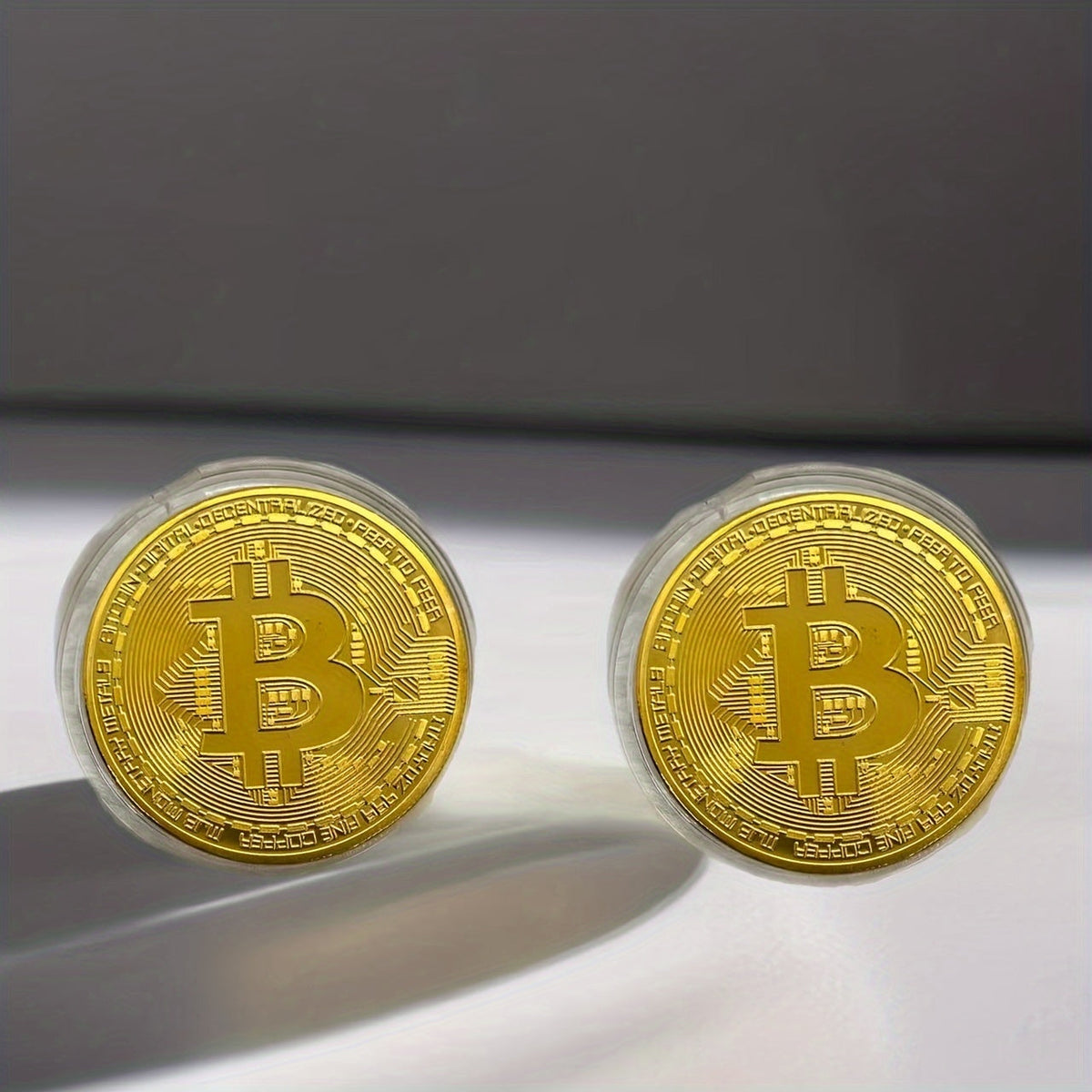 Moeda Bitcoin Colecionável com Estojo Protetor