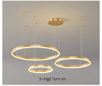 Lustre LED Anel Moderno para Sala e Jantar
