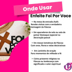 Enfeite Decorativo de Páscoa 'Foi Por Você' em MDF