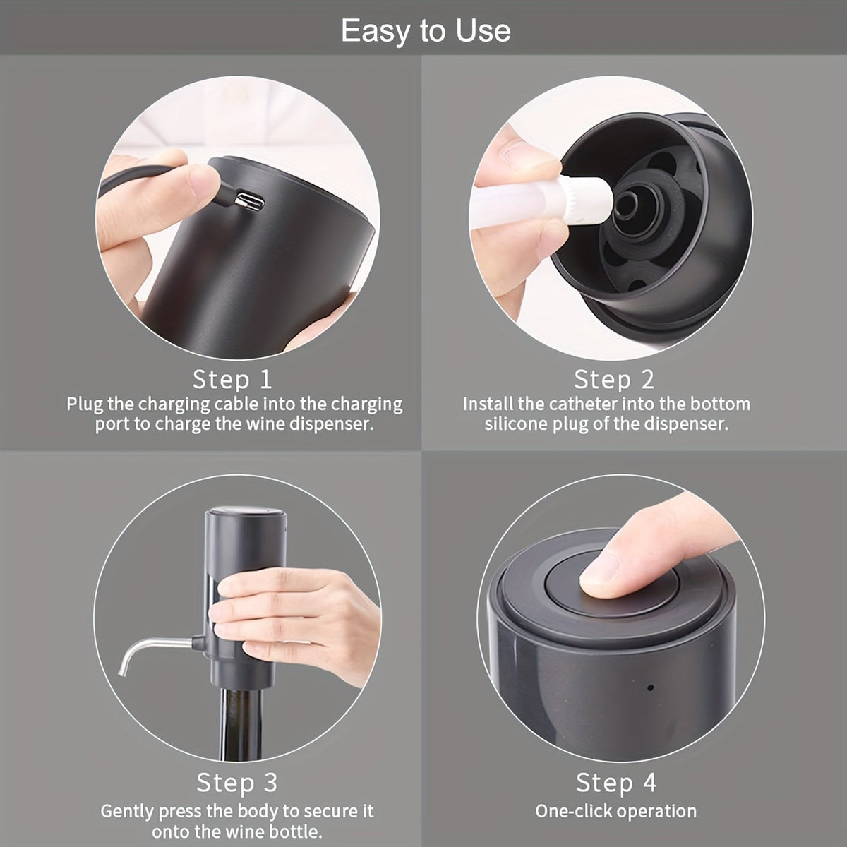 Aerador de Vinho Elétrico USB