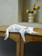 Escultura Gato Geométrico em Resina