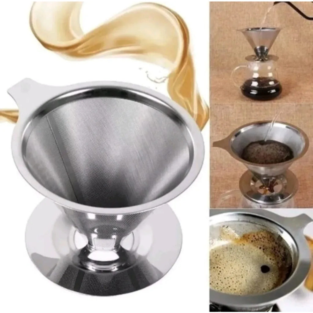 Filtro de Café Inox Reutilizável para Cone Padrão