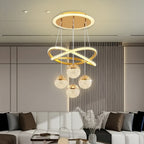 Luminária Pendente LED Elegante com Anel Luminoso