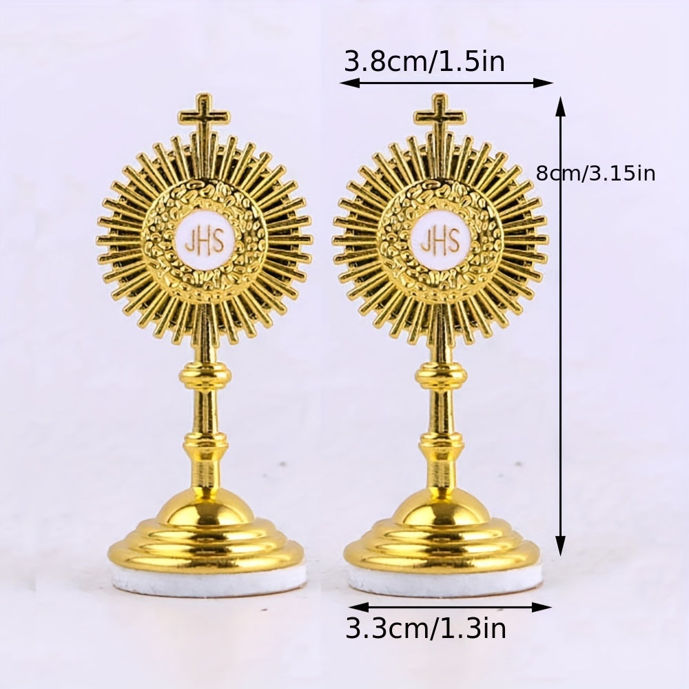 Estátua Relicário Católico Dourado