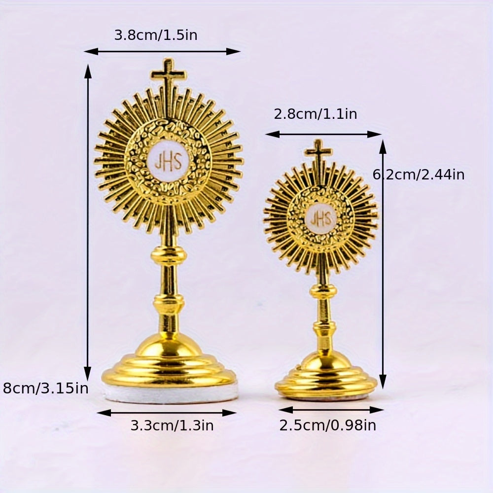 Estátua Relicário Católico Dourado