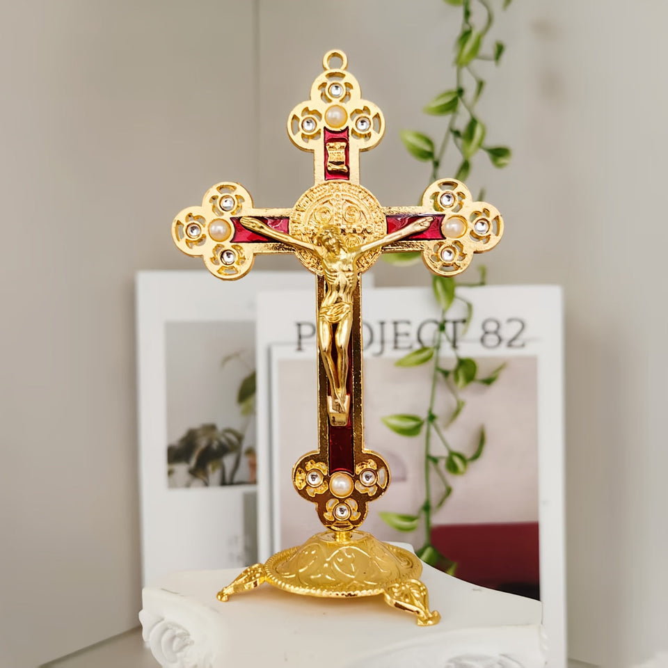 Crucifixo de Cristo em Metal Intricado