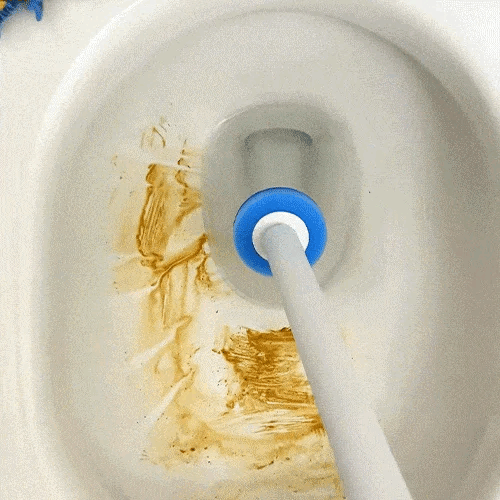 Escova Sanitária Descartável com Refis e Suporte de Parede