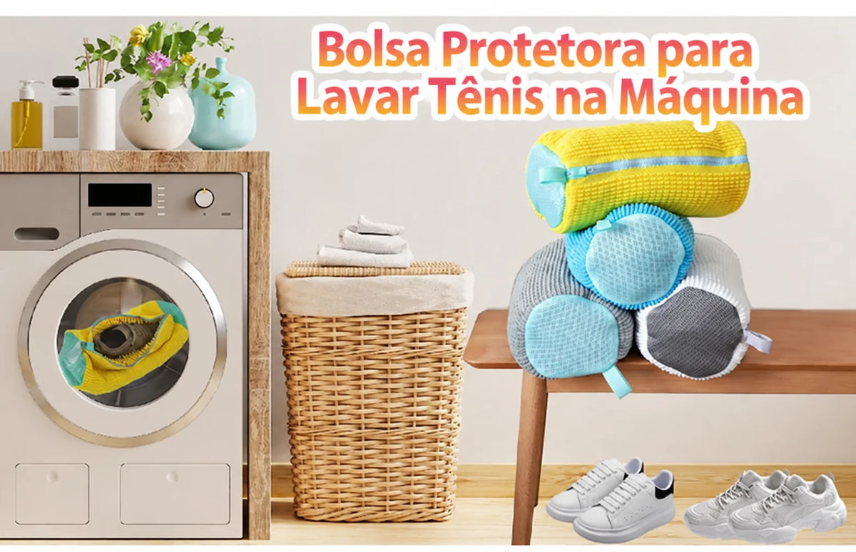 Bolsa Protetora para Lavar Tênis na Máquina