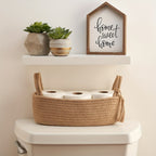 Cesta Decorativa Boho com Tassel para Papel Higiênico