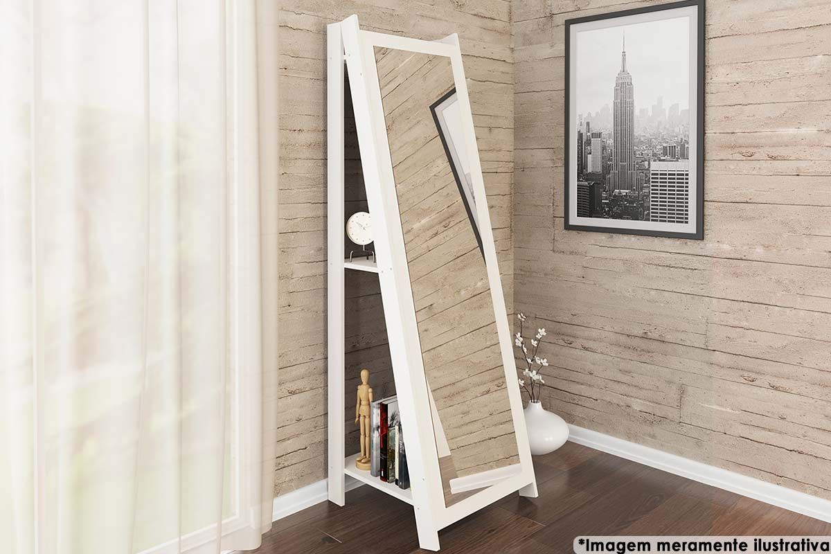 Espelho Quarto Decorativo RT 3083 Branco