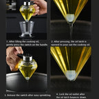 Dispenser de Mel de Vidro 200ml com Padrão Diamante
