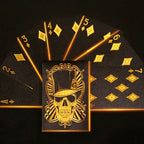 Cartas de Baralho Caveira Preta à Prova d'Água