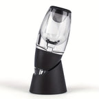 Aerador e Decantador de Vinho Preto com Acabamento Metálico