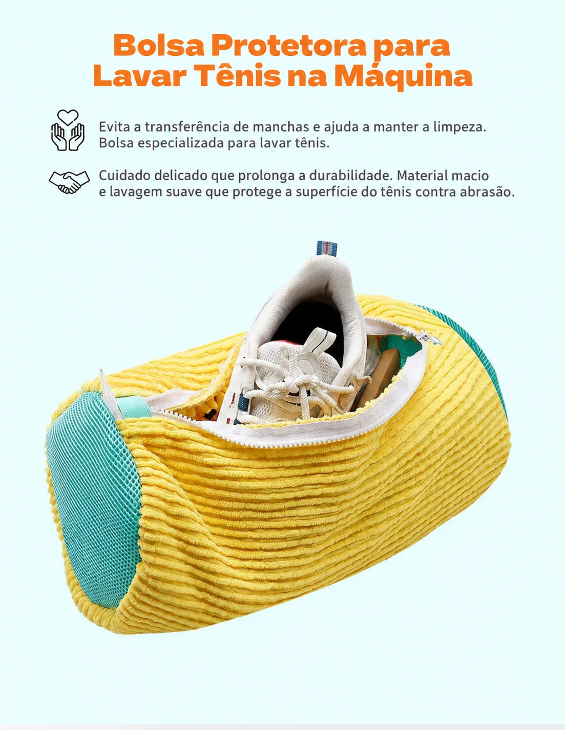 Bolsa Protetora para Lavar Tênis na Máquina