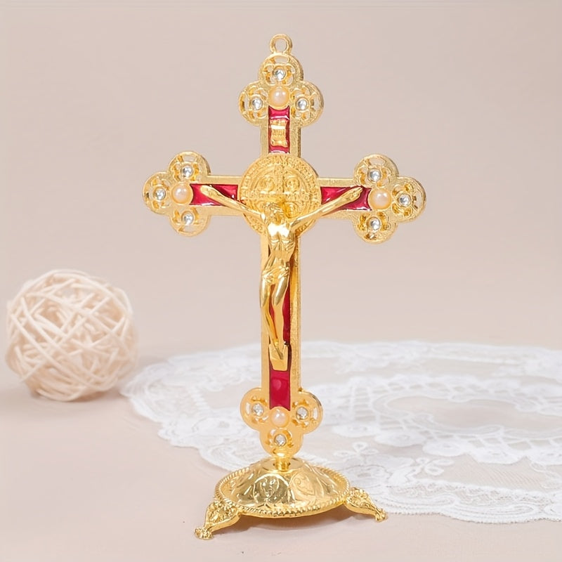Crucifixo de Metal Nórdico para Decoração de Casa