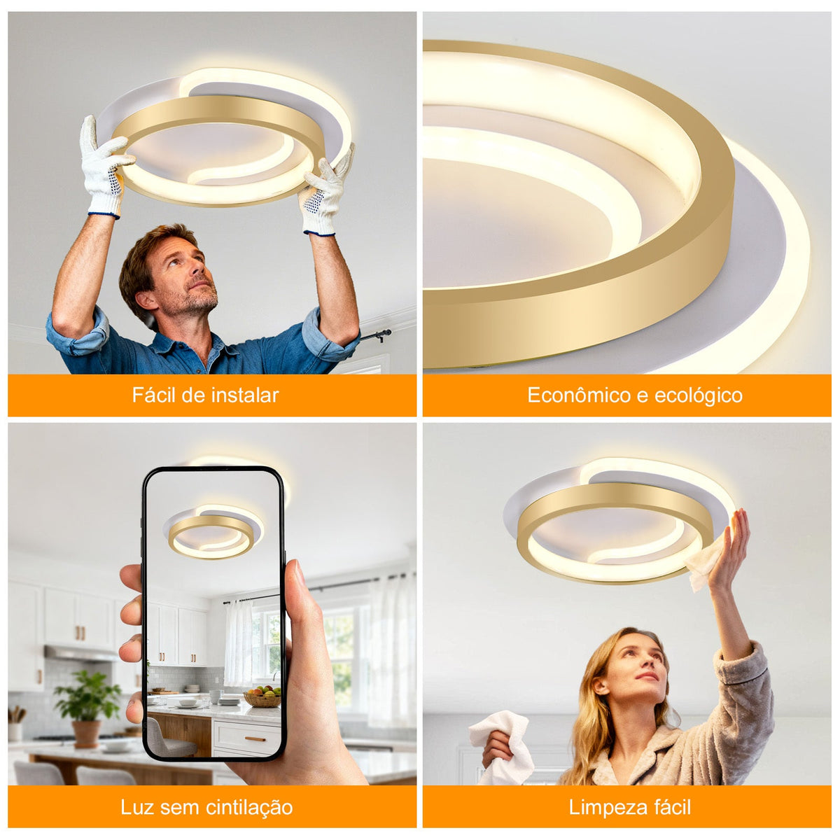 Luminária de Teto Moderna Ajustável 23W - Bivolt