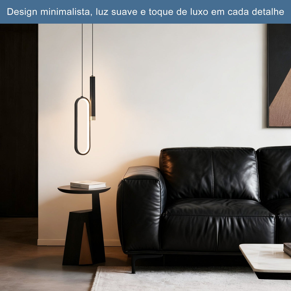 Luminária Pendente Oval Moderna LED 20W