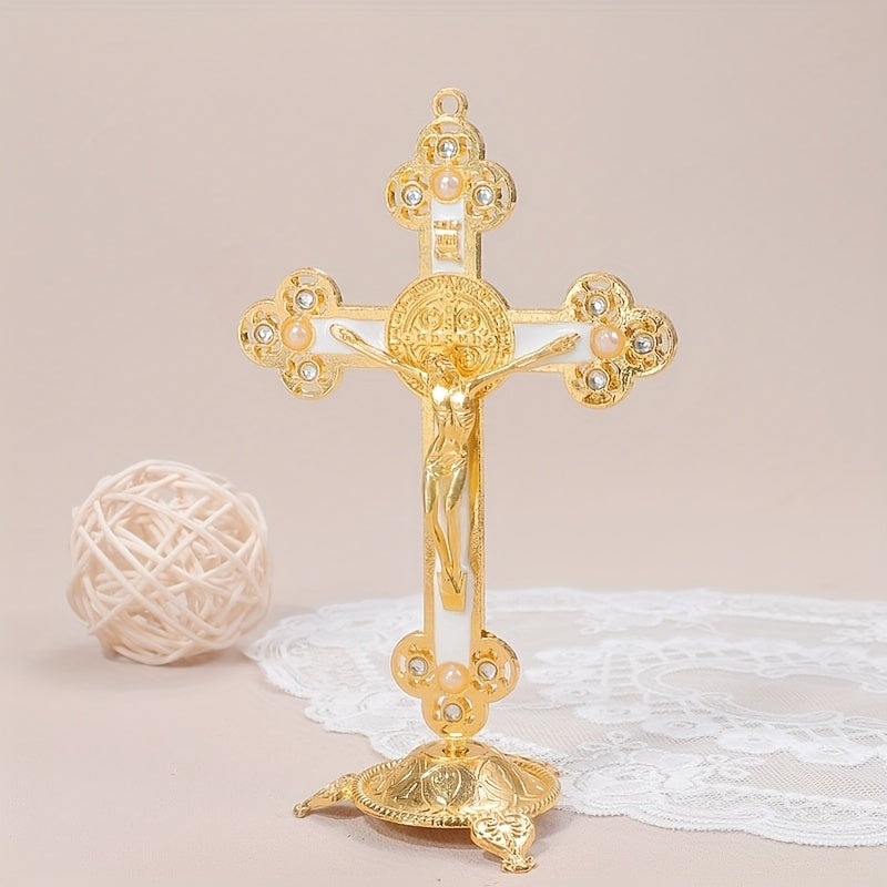 Crucifixo de Metal Nórdico para Decoração de Casa