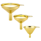Conjunto de Funis de Aço Inoxidável Dourado