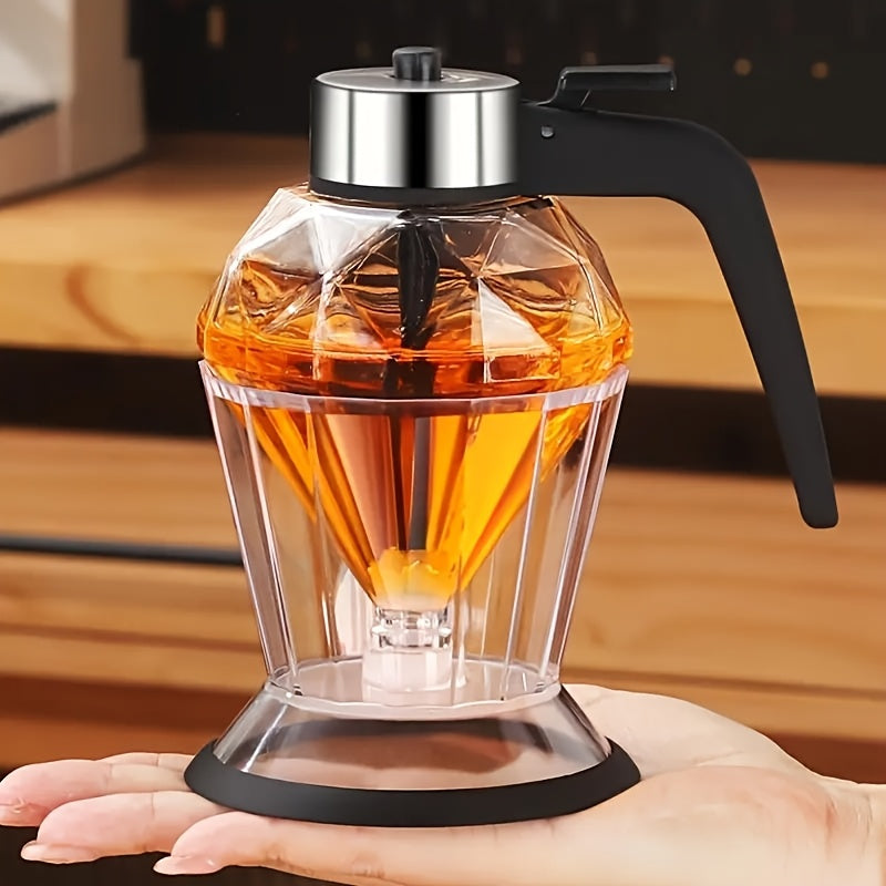 Dispenser de Mel de Vidro 200ml com Padrão Diamante