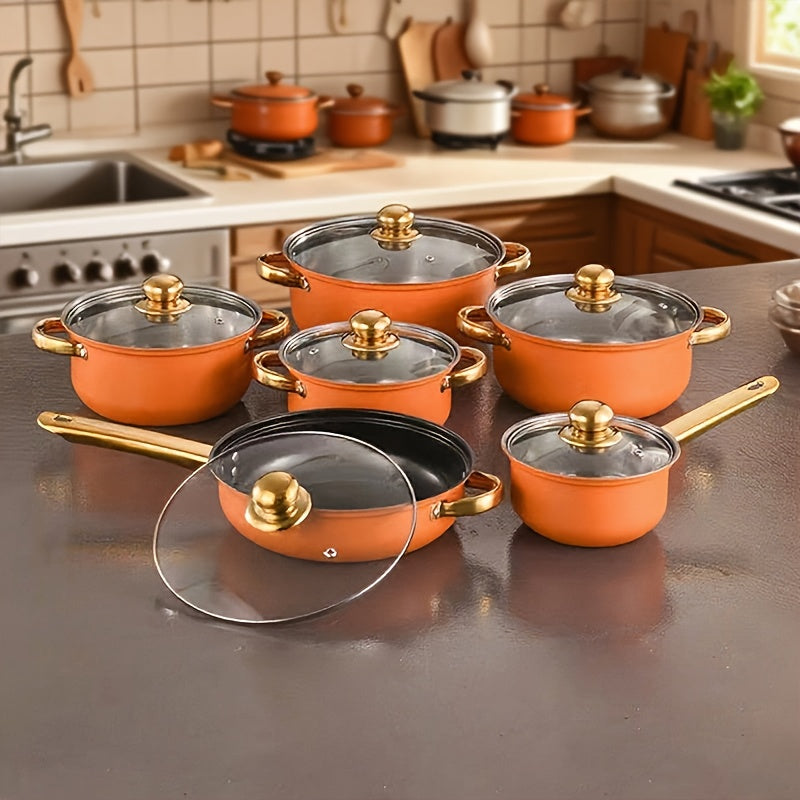 Conjunto de Panelas de Aço Inoxidável 6 Peças