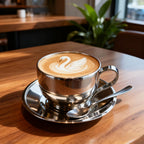 Conjunto de 3 Xícaras de Café em Aço Inoxidável 304 com Isolamento Duplo