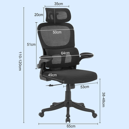 Cadeira de escritório com design ergonômico