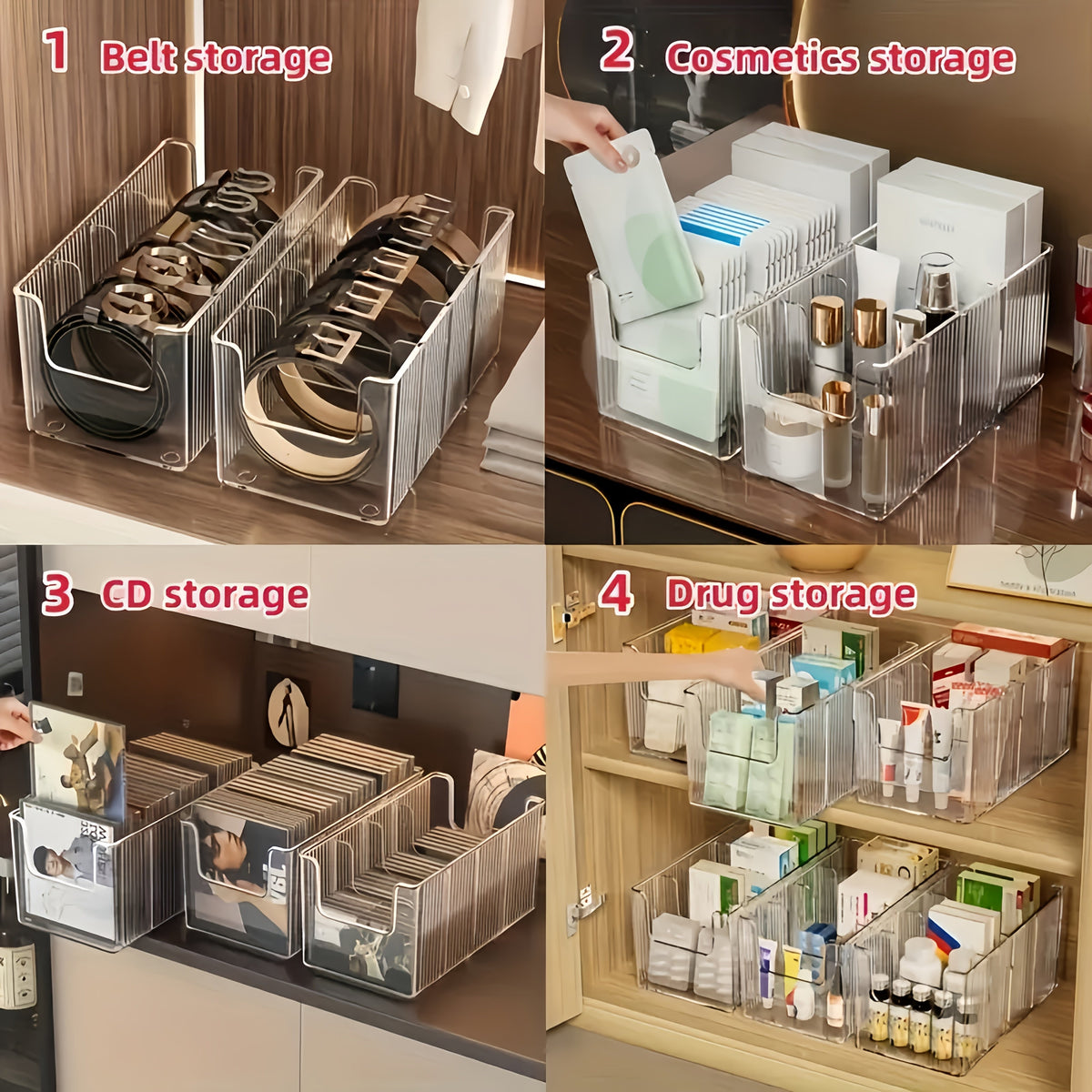 Organizador Multifuncional em Acrílico com Divisórias