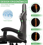 Cadeira Ergonomica Gamer Com Apoio Para Os Pés Branco