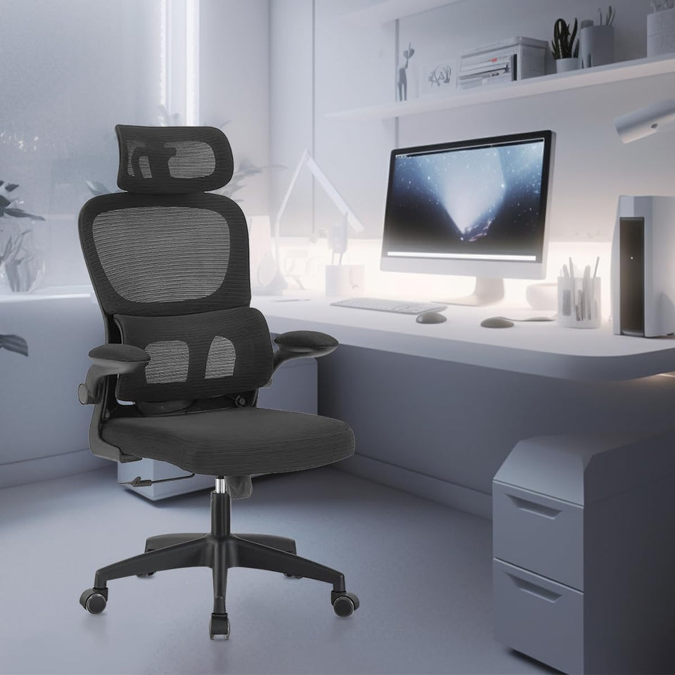 Cadeira de escritório com design ergonômico