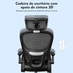 Cadeira de escritório com design ergonômico