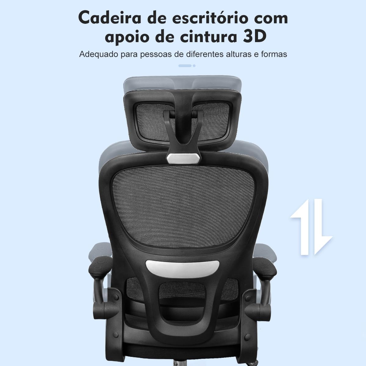Cadeira de escritório com design ergonômico