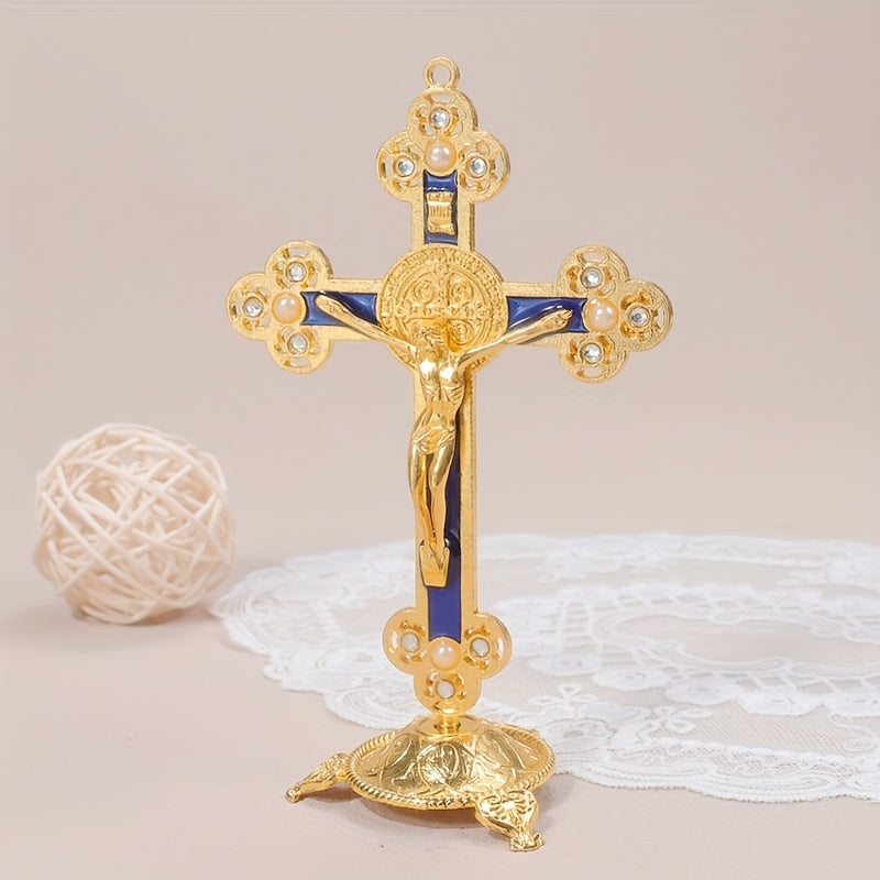 Crucifixo de Metal Nórdico para Decoração de Casa