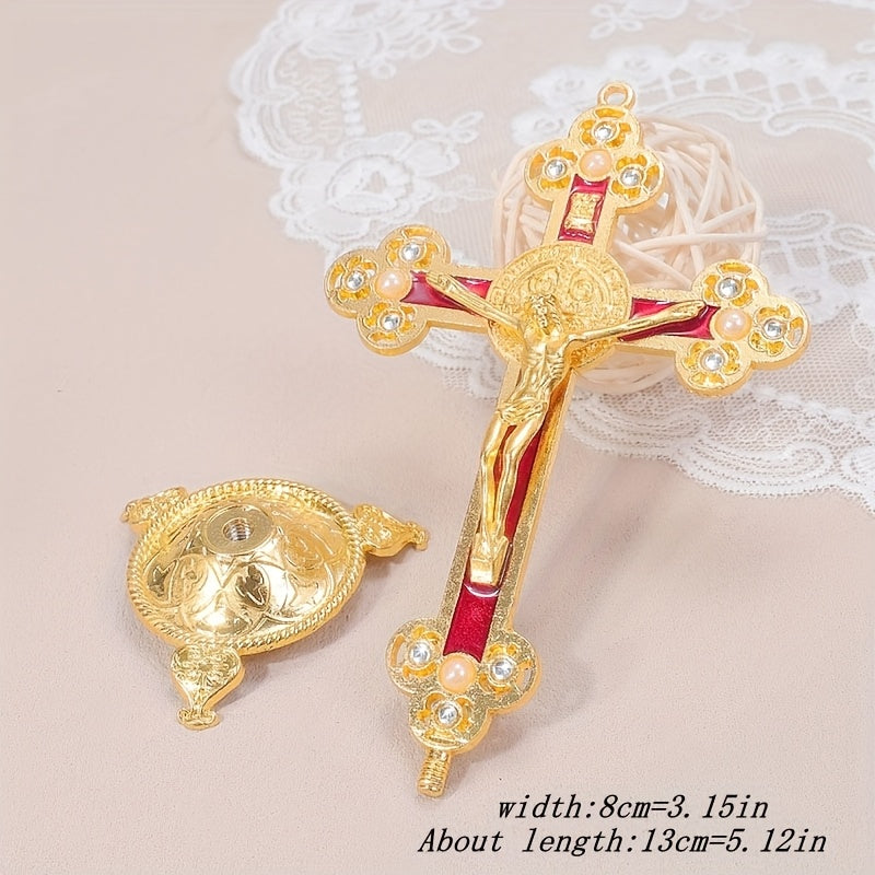 Crucifixo de Metal Nórdico para Decoração de Casa