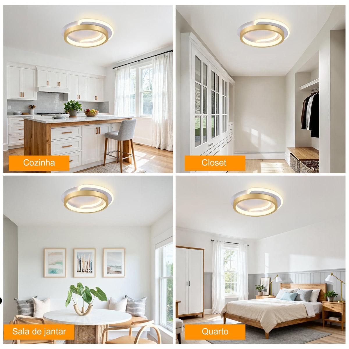 Luminária de Teto Moderna Ajustável 23W - Bivolt
