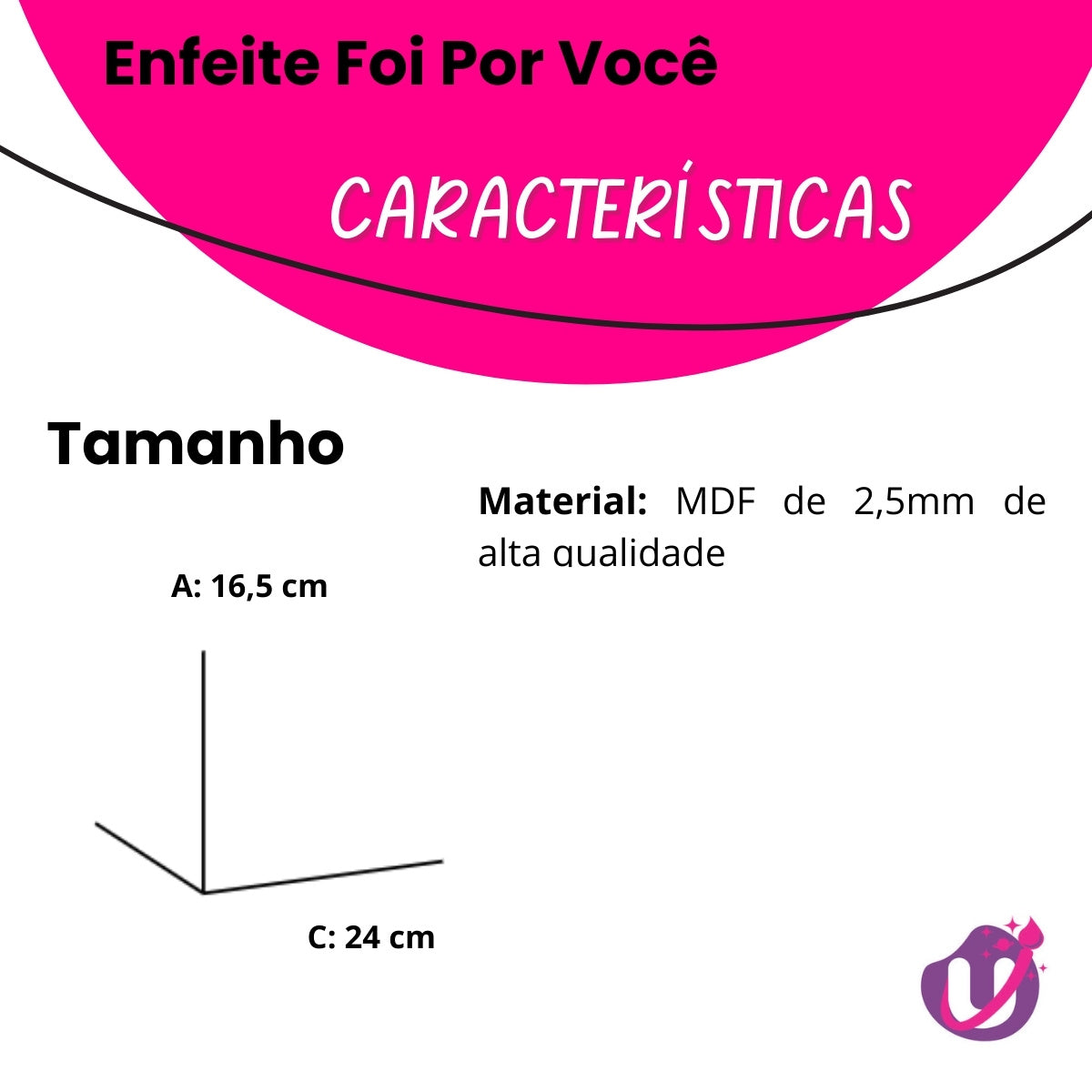 Enfeite Decorativo de Páscoa 'Foi Por Você' em MDF
