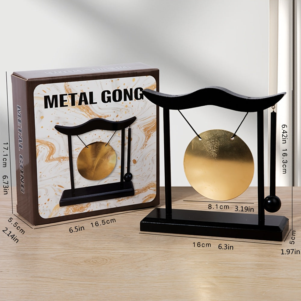 Gongo Decorativo Vintage com Base