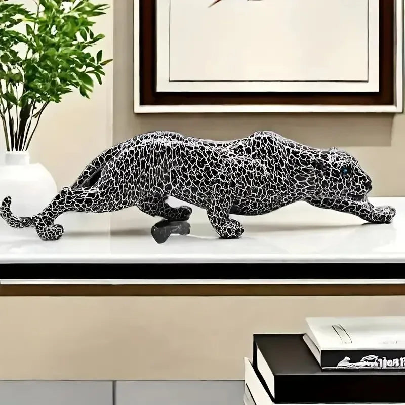 Escultura Leopardo em Resina